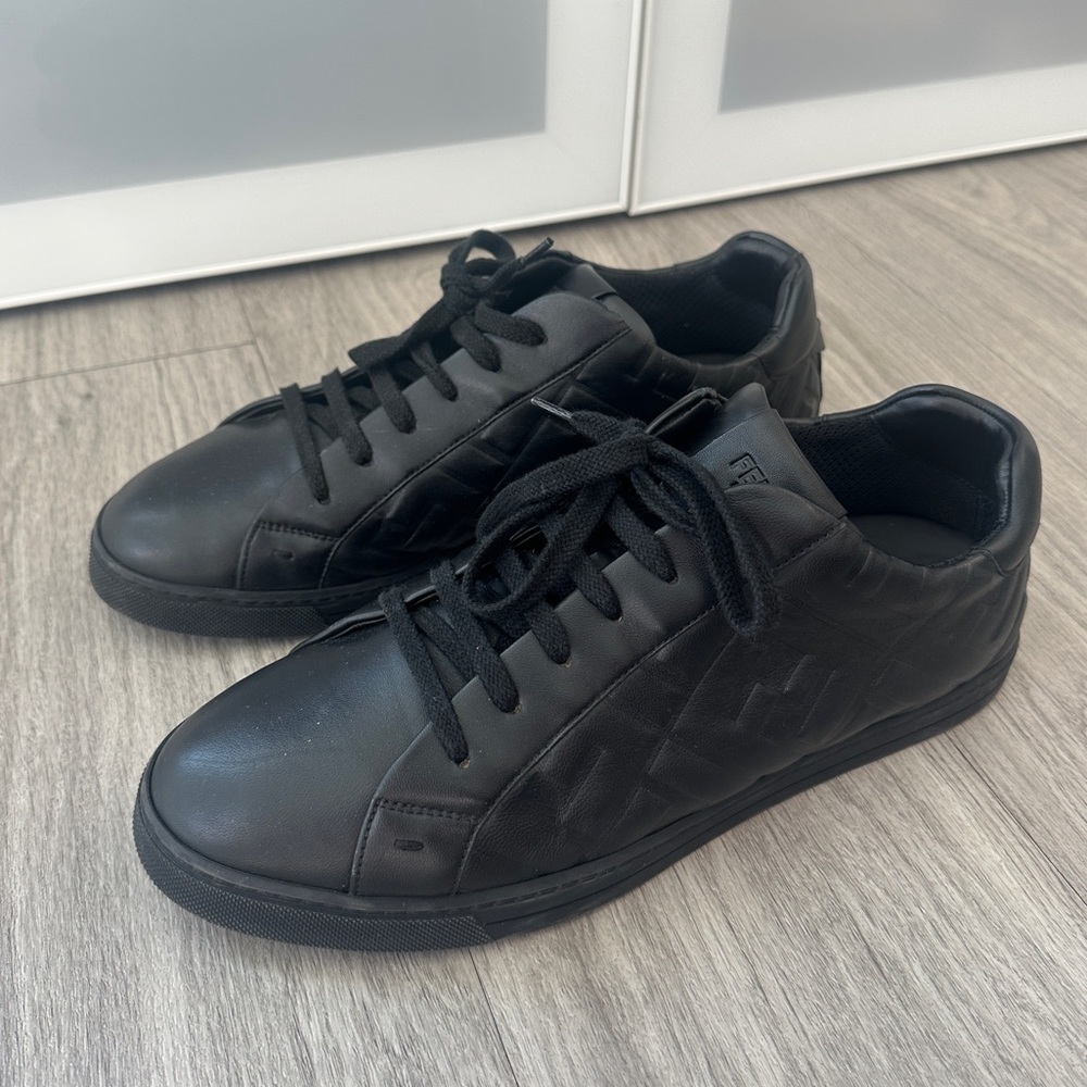 Fendi sneakers shoes 43.5 9.5 FRench black